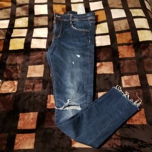 Distressed Zara Blue Jeans US 6